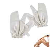Garshana Gloves Raw Silk, Raw Silk Gloves Garshana, Exfoliating Bath Massage Scrubbing Glove (2Pcs)