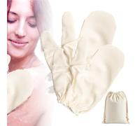 Garshana Gloves Silk, 2025 New Garshana Gloves Raw Silk Massage Glove with Quality Storage Bag, Ayurvedic Massage Glove for The System for Dry Skin Brushing Massage (1 Pair)