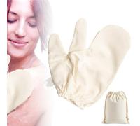 Garshana Gloves Silk, 2025 New Garshana Gloves Raw Silk Massage Glove with Quality Storage Bag, Ayurvedic Massage Glove for The System for Dry Skin Brushing Massage (1 Pc)