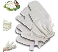 Garshana Raw Silk Gloves, 2025 New Raw Silk Garshana Massage Ayurvedic, Body Exfoliating Exfoliating Bath Scrubbing (3pcs)