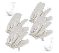Garshana Raw Silk Gloves, Garshana Gloves Raw Silk Massage Gloves, for Body Exfoliation, Massage - Yurvedic Dry Brushing for Women & Men - Reusable and Gentle On Skin(2PCS)