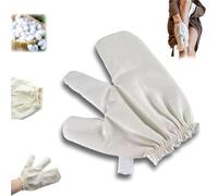 Garshana Raw Silk Massage Gloves,Exfoliating Scrub Gloves,Silky Soft Body Massage with Elastic Wrist Bands for Dry Skin Brushing Massages (1pcs)