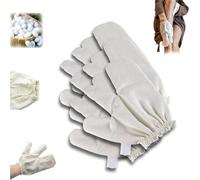 Garshana Raw Silk Massage Gloves,Exfoliating Scrub Gloves,Silky Soft Body Massage with Elastic Wrist Bands for Dry Skin Brushing Massages (6pcs)