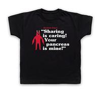 Garten Banban Sharing is Caring Your Pancreas is Mine Kids T-Shirt, Black, 5-6 Years