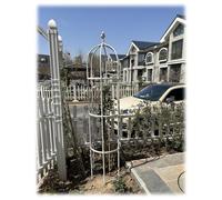 Garten Obelisk 1.8m & 2.8m Freestanding Metal Trellis for Climbing Plants & Roses WeatherResistant Garden Support Elegant White Design (ID50cmxH230)
