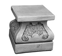 gartendekoparadies.de Base with special format, stone base, height 21 cm, footprint 19 x 19 cm, 17 kg, gray, frost-proof made of cast stone for outdoor use