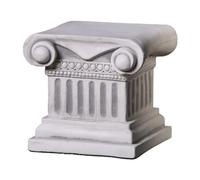 gartendekoparadies.de Base with square footprint, stone base, H. 23 cm, 21 x 21 cm, 17 kg, gray, frost-proof made of cast stone for outdoor use
