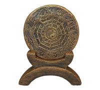 gartendekoparadies.de Chinese garden horoscope Yin and Yang, H. 47 cm, 13 kg, gold, frost-proof made of cast stone for outdoor use