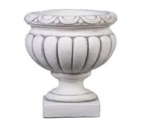 gartendekoparadies.de Classic stone vase planter made of cast stone, H. 32 cm, 5 liters, 14 kg, gray, frost-proof for outdoor use