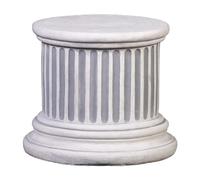 gartendekoparadies.de Elegant base pedestal with flutes, stone base, H. 22 cm, footprint Ø 26 cm, 17 kg, gray, frost-proof made of cast stone for outdoor use