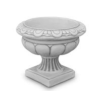gartendekoparadies.de Imposing stone vase planter made of cast stone, H. 32 cm, 6 liters, 15 kg, gray, frost-proof for outdoor use