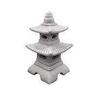 gartendekoparadies.de Japanese pagoda with eight windows stone lantern, H. 40 cm, 11 kg, gray, frost-proof made of cast stone for outdoor use