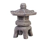 gartendekoparadies.de Oki-Gata-Yukimi Japanese stone lantern, H. 38 cm, 11 kg, multi-colored, frost-proof made of cast stone for outdoor use