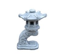 gartendekoparadies.de Rankei Japanese stone lantern, H. 32 cm, 5 kg, gray, frost-proof made of cast stone for outdoor use