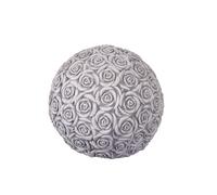 gartendekoparadies.de Romantic rose ball, H. 21 cm, 17 kg, gray, frost-proof made of cast stone for outdoor use