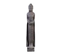 gartendekoparadies.de Slim Buddha figure in antique colors, stone figure, H. 66 cm, 8 kg, multi-colored, frost-proof made of cast stone for outdoor use