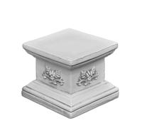 gartendekoparadies.de Square base pedestal, stone base, height 21 cm, footprint 25 x 25 cm, 21 kg, gray, frost-proof made of cast stone for outdoor use
