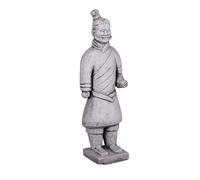 gartendekoparadies.de Statue Chinese Terracotta Warrior - Motif I, stone figure, H. 36 cm, 2 kg, gray, frost-proof made of cast stone for outdoor use
