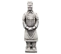 gartendekoparadies.de Statue Chinese Terracotta Warrior - Motif II, stone figure, H. 37 cm, 3 kg, gray, frost-proof made of cast stone for outdoor use