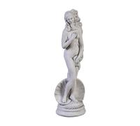 gartendekoparadies.de Statue of the Birth of Venus, stone figure, H. 61 cm, 10 kg, gray, frost-proof made of cast stone for outdoor use