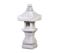 gartendekoparadies.de Tachi-Gata Japanese stone lantern lamp, H. 42 cm, 7 kg, gray, frost-proof made of cast stone