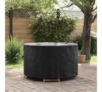 Gartenmöbel-Abdeckung Schwarz 128x128x71 cm, 420D Oxford-Gewebe, wasserdicht, UV-beständig, schützt Patio-Stühle & Tische vor Witterung