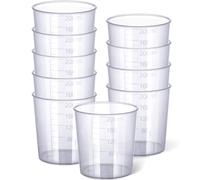Gartful 200ml Large Measuring Cup, 6.8oz Plastic Graduated Cups for Resin Epoxy Casting Making, Slime Making, Paint Pouring, Chemical Resistant, 10 Packs