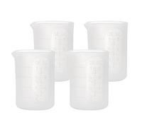 Gartful 250ml Silicone Measuring Cups, 4 PCS Large Nonstick Reusable Silicone Mixing Cups Durable Easy Clean for Epoxy Resin, Casting Molds, Stain Jewelry Making, Waxing, DIY, Art, Craft