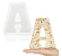 Gartful 7 Inch Large Letter Molds for Resin, 3D A Capital Alphabet Epoxy Resin Mold, A to Z Thick Resin Letter Molds for Making Letters, Word Sign Art, DIY Crafts, Making Cake, Party Home Decor