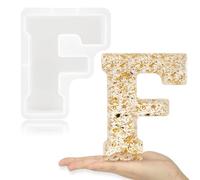 Gartful 7 Inch Large Letter Molds for Resin, 3D F Capital Alphabet Epoxy Resin Mold, A to Z Thick Resin Letter Molds for Making Letters, Word Sign Art, DIY Crafts, Making Cake, Party Home Decor