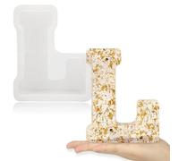 Gartful 7 Inch Large Letter Molds for Resin, 3D L Capital Alphabet Epoxy Resin Mold, A to Z Thick Resin Letter Molds for Making Letters, Word Sign Art, DIY Crafts, Making Cake, Party Home Decor