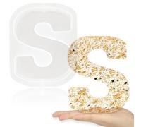 Gartful 7 Inch Large Letter Molds for Resin, 3D S Capital Alphabet Epoxy Resin Mold, A to Z Thick Resin Letter Molds for Making Letters, Word Sign Art, DIY Crafts, Making Cake, Party Home Decor