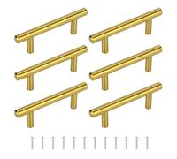 Gartful Handles for Resin Tray Mold, 100mm Handles for Epoxy Resin Casting Mold, 6PCS Gold Resin Tray Handles with Screw Set for Faux Agate Tray, Serving Board, Wine Cabinet