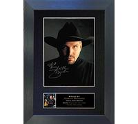 GARTH BROOKS Signed Autograph Mounted Photo Reproduction PRINT A4 Rare (297 x 210mm) #332 (Black Frame)