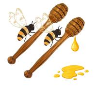 Gartiam Natural Olive Wood Honey Spoon 14cm - Craft Handmade - One or Set of Two (2)