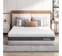 Gartistgo Dual-Layer Memory Foam Mattress, Breathable Gel Top, 25CM in Grey | Size: Small Double Gartistgo Grey Small Double