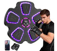 GartistGo Music Boxing Machine, Bluetooth Punch Target with LED Lights, 9 Speed & 9 Mode, Auto Count, Home Gym Boxing Training Machine for Adults Kids, Boxing Gloves Included