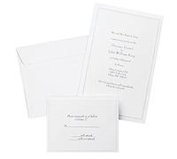 Gartner Studios Border Wedding Invitation Kit, Pearl White, 50-Count (61001)