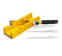GARTOL 4-in-1 Miter Box and Saw Set with 3 Japanese Pull Saws,for Wood, Metal, Drywall Cuts,Precise 45° & 90° & 135° Angles,Ergonomic Handle for DIY, Woodworking & Home Renovation