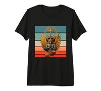 Garuda Meditative Pose Avian Golden Wing Cross Pray Power Premium T-Shirt