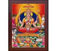 Garuda Photos - Goddess Santoshi Mata ki Photo Frame; Jai; Santhoshi; Santoshi; Mata; maatha; Maataa; Matha; Maa; Ma; Devi; Amman; God; Photos; Frames; For; Pooja; Puja; Room; (Small - with Stand)