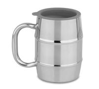 GARUET Beer Mug - Premium Stainless Steel Big Grip Beer Stein/Coffee Cup with Bonus Lid - 500 ml Double Wall Vacuum Insulation
