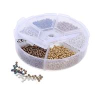 GARVALON 1 Box Metallic Fishing Fly Tying Beads Box Lightweight Lure Beads for Trout Rigging Versatile Fly Hook Accessories Stable and Tie Carp Fishing Gear