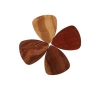 GARVALON 1 Box Practical Wooden Folk Guitar Picks Boxed Ergonomic Smooth-edge Plectrums for Electric Acoustic Bass Guitar Players Lightweight Multipurpose Picks for Comfortable Playing