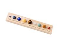 GARVALON 1 Set Decorative Planet Marble Set Natural Crystal Sphere Collection for Home and Educational Use Planets Solar System Display for Desk and Room Decoration
