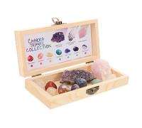GARVALON 1 Set Natural Crystal Mineral Specimens Box with Polished Stones for Exploring Identifying and Studying Geology for DIY Projects and Home Decor