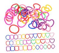 GARVALON 100 Pcs Colorful Plastic Geometric Linking Rings Links for Early Education Sensory Play Fine Motor Skill Development for Preschoolers