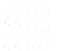 GARVALON 1000pcs White Polyester Tag Strings Snap Lock Pin Fastener for Clothing Luggage Label Connector Plastic Tag Loop for Price and Security