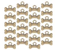 GARVALON 100pcs Bone Shaped Dog Charms Zinc Alloy Pendants for DIY Jewelry Making Tiny Pet Charms for Bracelets Necklaces Crafting Accessories