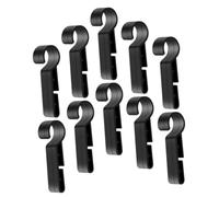 GARVALON 100PCS Hard Hat Headlamp Clips Black Anti-slip Helmet Light Hooks for Miners Firefighters Night Workers Hardhat Accessory with Wide Compatibility and Secure Fit for Rugged Work